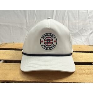 Puma Golf Pars & Stripes Snapback Hat White OSFM